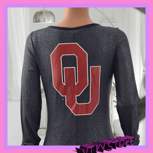 NWT VICTORIA'S SECRET UO "UnIversity Of Oklahoma Onesie Pajama Medium WP7013 NWT - Picture 10 of 13